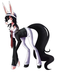 Size: 1670x2055 | Tagged: safe, artist:sadatrix, derpibooru import, oc, oc:ichiro makoto, earth pony, pony, clothes, hat, male, necktie, pants, simple background, solo, stallion, transparent background