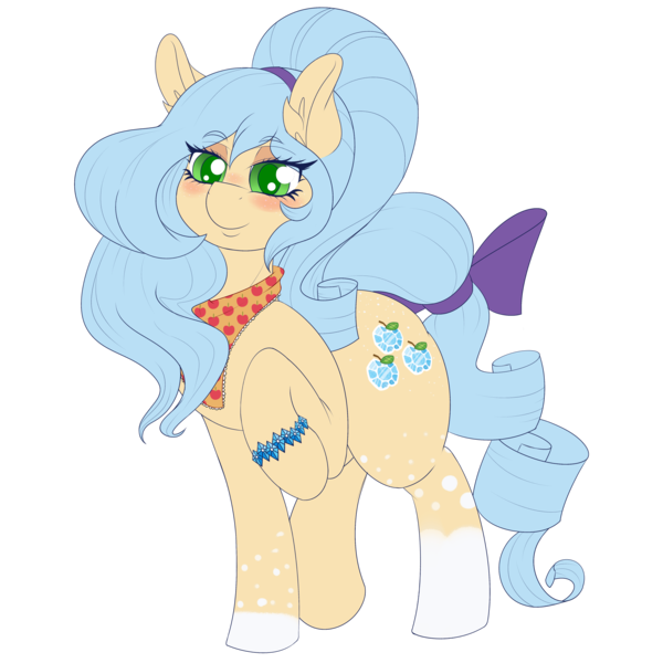 Size: 5000x5000 | Tagged: safe, artist:tatemil, derpibooru import, oc, oc:rarijack, unofficial characters only, earth pony, pony, 2020 community collab, derpibooru community collaboration, blushing, female, freckles, granny smith's scarf, lidded eyes, looking at you, magical lesbian spawn, offspring, one leg raised, parent:applejack, parent:rarity, parents:rarijack, simple background, smiling, solo, transparent background