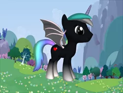 Size: 1200x900 | Tagged: safe, derpibooru import, oc, unnamed oc, unofficial characters only, alicorn, pony, pony creator, 3d, alicorn oc, bat wings, horn, male, ponylumen, stallion, wings