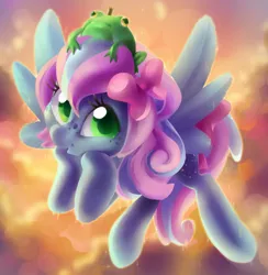 Size: 1641x1680 | Tagged: safe, artist:dawnfire, derpibooru import, oc, oc:parfait, frog, pegasus, pony, solo