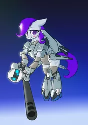 Size: 2480x3508 | Tagged: armor, artist:satv12, derpibooru import, fallout equestria, fallout equestria: project horizons, fanfic art, gundam, gundam sentinel, mobile suit gundam, oc, oc:morning glory (project horizons), semi-anthro, solo, suggestive, unofficial characters only, weapon, zeta plus c1