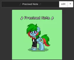 Size: 548x447 | Tagged: safe, derpibooru import, oc, oc:precised note, pegasus, pony, pony town, bowtie, clothes, cutie mark, smiling, solo, tuxedo, wings