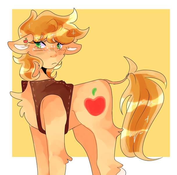 Size: 1280x1261 | Tagged: safe, artist:jupiterscent, derpibooru import, braeburn, pony