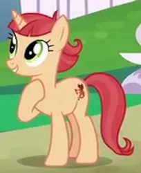 Size: 340x416 | Tagged: safe, derpibooru import, screencap, unnamed character, unnamed pony, pony, unicorn, the last problem, background pony, cropped, female, hoof on chest, mare, smiling, solo