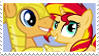 Size: 99x56 | Tagged: safe, derpibooru import, flash sentry, sunset shimmer, pony, deviantart stamp, female, flashimmer, male, shipping, stamp, straight