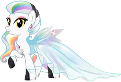 Size: 1931x1309 | Tagged: safe, artist:nstone53, derpibooru import, oc, oc:prism palette, earth pony, pony, clothes, dress, ear piercing, earring, female, gala dress, jewelry, piercing, simple background, sparkles, transparent background