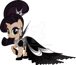 Size: 1600x1370 | Tagged: safe, artist:nstone53, derpibooru import, pony, unicorn, clothes, deviantart watermark, dress, female, gala dress, obtrusive watermark, simple background, solo, transparent background, watermark