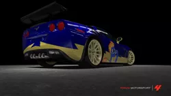 Size: 900x507 | Tagged: safe, derpibooru import, part of a set, spitfire, pony, car, chevrolet, chevrolet corvette, corvette c6, corvette c6 z06, female, forza motorsport 4, game screencap, itasha, mare, video game, wonderbolts