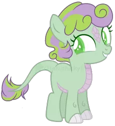 Size: 878x959 | Tagged: safe, artist:otakuchicky1, derpibooru import, oc, oc:carol, unofficial characters only, dracony, dragon, hybrid, pony, base used, female, filly, interspecies offspring, offspring, parent:spike, parent:sweetie belle, parents:spikebelle, simple background, solo, transparent background
