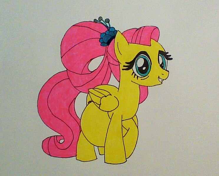 Size: 770x622 | Tagged: safe, artist:mj455, derpibooru import, fluttershy, pegasus, pony, the last problem, alternate hairstyle, belly, female, mare, older, older fluttershy, preggoshy, pregnant, traditional art