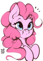 Size: 972x1359 | Tagged: safe, artist:tohupo, derpibooru import, pinkie pie, earth pony, pony, bust, cute, diapinkes, female, simple background, solo, white background