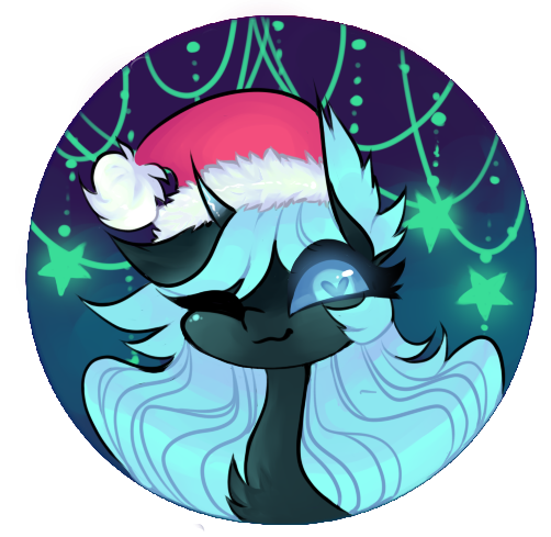 Size: 502x489 | Tagged: safe, artist:minty--fresh, derpibooru import, oc, oc:minty fresh, changeling, spider, spiderling, christmas, christmas changeling, cute, hat, heart eyes, holiday, one eye closed, profile picture, solo, teal changeling, wingding eyes, wink