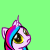 Size: 50x50 | Tagged: safe, alternate version, artist:auroraswirls, derpibooru import, oc, oc:nebula nova, unofficial characters only, pony, unicorn, against glass, animated, bust, female, gif, gif for breezies, glass, horn, mare, picture for breezies, pixel art, simple background, solo, underhoof, unicorn oc