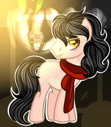 Size: 2160x2456 | Tagged: safe, artist:domina-venatricis, derpibooru import, oc, oc:dave, earth pony, pony, snake, clothes, male, scarf, solo, stallion