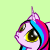 Size: 50x50 | Tagged: safe, alternate version, artist:auroraswirls, derpibooru import, oc, oc:nebula nova, unofficial characters only, pony, unicorn, against glass, animated, bust, eye shimmer, female, gif, gif for breezies, glass, horn, mare, picture for breezies, pixel art, simple background, solo, underhoof, unicorn oc