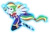 Size: 1200x800 | Tagged: safe, artist:sapphiregamgee, derpibooru import, rainbow dash, cheer you on, equestria girls, equestria girls series, forgotten friendship, spoiler:eqg series (season 2), >:), blue glow, clothes, gorget, image, long shirt, looking up, multicolored hair, png, ponied up, pony ears, rainbow hair, shoes, short sleeves, simple background, solo, super ponied up, transparent background, wings