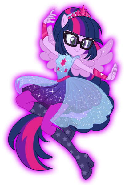 Size: 811x1200 | Tagged: safe, artist:sapphiregamgee, derpibooru import, sci-twi, twilight sparkle, cheer you on, equestria girls, equestria girls series, forgotten friendship, spoiler:eqg series (season 2), >:), arm at side, arm up, armpits, boots, braided ponytail, clothes, female, fighting stance, glasses, gorget, image, jewelry, leggings, palindrome get, png, ponied up, pony ears, purple glow, regalia, scitwilicorn, shoes, simple background, skirt, sleeveless, solo, star design, super ponied up, transparent background