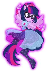 Size: 811x1200 | Tagged: safe, artist:sapphiregamgee, derpibooru import, sci-twi, twilight sparkle, cheer you on, equestria girls, equestria girls series, forgotten friendship, spoiler:eqg series (season 2), >:), arm at side, arm up, armpits, boots, braided ponytail, clothes, female, fighting stance, glasses, gorget, image, jewelry, leggings, palindrome get, png, ponied up, pony ears, purple glow, regalia, scitwilicorn, shoes, simple background, skirt, sleeveless, solo, star design, super ponied up, transparent background