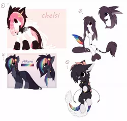 Size: 1920x1828 | Tagged: safe, artist:little-sketches, derpibooru import, oc, oc:chelsi, oc:hikaru, oc:kaiyo, draconequus, earth pony, original species, pony, suisei pony, unicorn, chest fluff, cute, draconequus oc, ear fluff, ear piercing, eye clipping through hair, female, male, piercing, stars