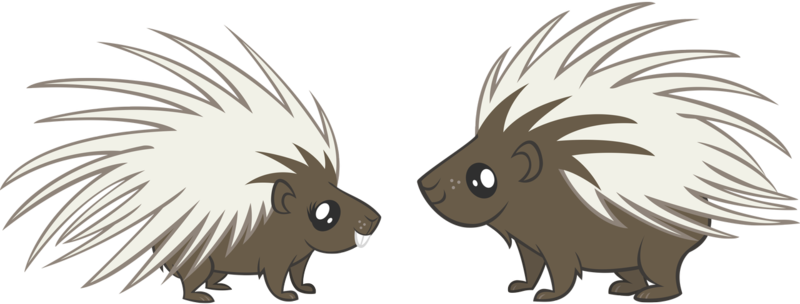 Animal Artist Andoanimalia Derpibooru Import Duo Looking At Each Other Porcupine Safe Simple Background Transparent Background Vector Winter Wrap Up Twibooru