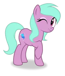 Size: 1500x1750 | Tagged: safe, artist:kitana762, derpibooru import, oc, oc:coral spice, earth pony, pony, 2020 community collab, derpibooru community collaboration, female, one eye closed, simple background, solo, transparent background, wink