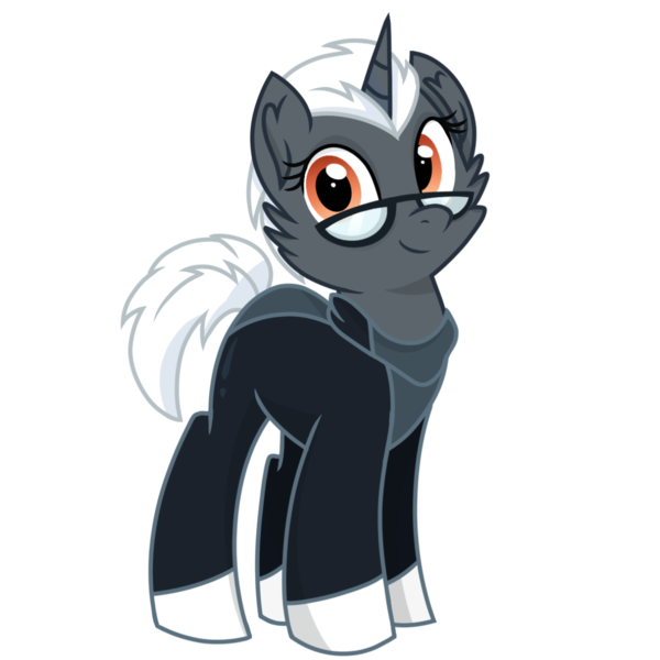 Size: 1200x1200 | Tagged: safe, artist:rainbow eevee, derpibooru import, oc, oc:pixel perfect, unofficial characters only, pony, unicorn, 2020 community collab, derpibooru community collaboration, cheek fluff, clothes, female, glasses, looking at you, simple background, solo, transparent background, vector