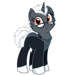 Size: 1200x1200 | Tagged: safe, artist:rainbow eevee, derpibooru import, oc, oc:pixel perfect, unofficial characters only, pony, unicorn, 2020 community collab, derpibooru community collaboration, cheek fluff, clothes, female, glasses, looking at you, simple background, solo, transparent background, vector