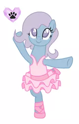 Size: 625x979 | Tagged: safe, artist:emberskydragon, derpibooru import, oc, oc:twinkle toes, unofficial characters only, pony, ballerina, ballet, ballet slippers, base used, clothes, gem heart, on one leg, one arm out, one arm raised, pawprint, simple background, tutu, white background