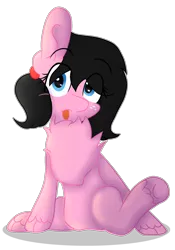 Size: 1503x2146 | Tagged: safe, artist:moonlightdisney5, derpibooru import, oc, oc:moonlight, unofficial characters only, earth pony, pony, 2020 community collab, derpibooru community collaboration, behaving like a cat, caught, chest fluff, female, fluffy, freckles, simple background, solo, tongue out, transparent background, unshorn fetlocks