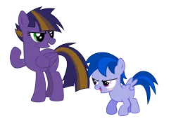 Size: 6500x4500 | Tagged: safe, artist:northernthestar, derpibooru import, oc, oc:meteor, oc:turbo, pegasus, pony, absurd resolution, colt, female, male, mare, simple background, transparent background