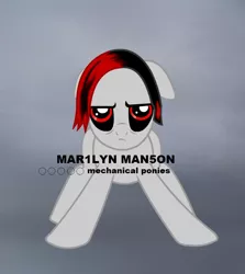 Size: 820x920 | Tagged: safe, artist:koscielny, derpibooru import, ponified, pony, album, album cover, marilyn manson, parody, ponified album cover, solo