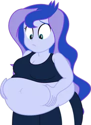 Size: 2191x2999 | Tagged: safe, artist:steampunk-brony, derpibooru import, princess luna, human, equestria girls, adorafatty, bbw, belly, belly button, belly grab, big belly, big breasts, breasts, busty princess luna, clothes, cute, fat, implied weight gain, lunabetes, need to go on a diet, need to lose weight, obese, princess moonpig, show accurate, solo, squishy, squishy belly, vector, vice principal luna, vice principal moonpig, weight gain, workout outfit