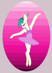 Size: 753x1061 | Tagged: safe, artist:emberskydragon, derpibooru import, oc, oc:capricorn, pony, ballerina, ballet, capricorn pony, clothes, en pointe, horns, tutu, zodiac pony, zodiac sign