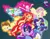 Size: 2000x1572 | Tagged: safe, artist:sapphiregamgee, derpibooru import, applejack, fluttershy, pinkie pie, rainbow dash, rarity, sci-twi, sunset shimmer, twilight sparkle, cheer you on, equestria girls, equestria girls series, spoiler:eqg series (season 2), armpits, beautiful, cape, clothes, cute, equestria girls (team), equestria girls logo, eyes closed, fighting stance, fingerless gloves, gloves, group seven, heroic posing, humane five, humane seven, humane six, image, jewelry, leader, long gloves, looking at you, members, png, ponied up, regalia, sleeveless, super ponied up, team, toga