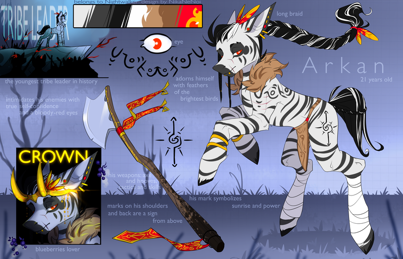 Size: 5600x3600 | Tagged: artist:nikanenoi, derpibooru import, male, oc, oc:arkan, reference sheet, safe, solo, unofficial characters only, zebra, zebra oc