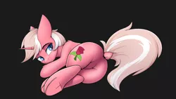 Size: 3840x2160 | Tagged: suggestive, artist:crash9902, derpibooru import, edit, oc, unofficial characters only, pony, unicorn, adorasexy, butt, cute, dock, featureless crotch, female, floofy ears, flower, mare, plot, presenting, rose, sexy, solo, solo female, underhoof