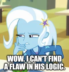 Size: 500x520 | Tagged: safe, derpibooru import, edit, edited screencap, screencap, trixie, equestria girls, equestria girls series, forgotten friendship, cropped, lidded eyes, malcolm in the middle, meme, reference, solo