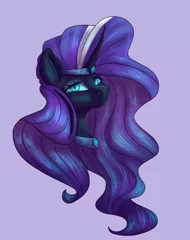 Size: 3096x3902 | Tagged: safe, artist:lunagalaxy2003, derpibooru import, nightmare rarity, pony, bust, portrait, simple background, solo