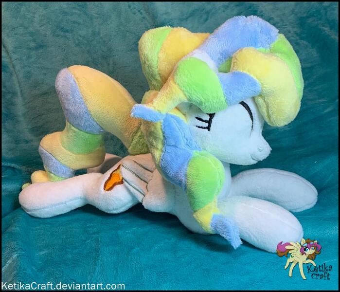 Size: 900x773 | Tagged: safe, artist:ketika, derpibooru import, vapor trail, pony, irl, photo, plushie, solo