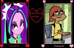 Size: 1111x720 | Tagged: safe, artist:ktd1993, derpibooru import, aria blaze, equestria girls, ariaucker, crush, danny phantom, meme, shipping meme, tucker foley, tuckerblaze