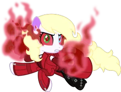 Size: 1280x977 | Tagged: safe, artist:mlp-trailgrazer, derpibooru import, oc, oc:feather paint, pegasus, pony, female, heterochromia, mare, scarlet witch, simple background, solo, transparent background