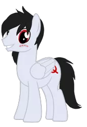 Size: 1451x2126 | Tagged: safe, artist:northerndawnart, derpibooru import, oc, oc:commissar junior, unofficial characters only, pegasus, pony, 2020 community collab, derpibooru community collaboration, base used, male, pegasus oc, scar, simple background, solo, stallion, transparent background, wings