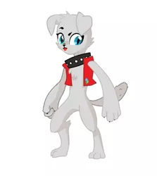 Size: 708x794 | Tagged: adopted offspring, anthro, derpibooru import, diamond dog, digitigrade anthro, dracony, edit, editor:proto29, female, hybrid, interspecies offspring, next generation, oc, oc:roxy, offspring, parent:rarity, parent:spike, parents:sparity, redesign, safe, simple background, solo, unofficial characters only, white background