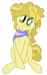Size: 1238x1956 | Tagged: safe, artist:aaronmk, derpibooru import, oc, oc:tavi, pegasus, pony, 2020 community collab, derpibooru community collaboration, chest fluff, clothes, green eyes, looking at you, pride, pride flag, scarf, simple background, sitting, smiling, solo, trans pride flag, transgender, transgender pride flag, transparent background, vector, wavy mane, wavy tail