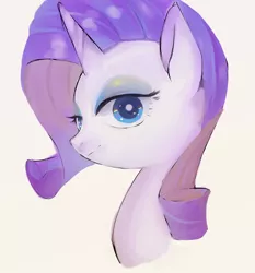 Size: 2216x2380 | Tagged: safe, artist:hosikawa, derpibooru import, rarity, pony, unicorn, bust, cute, female, high res, looking at you, mare, portrait, raribetes, simple background, solo, white background