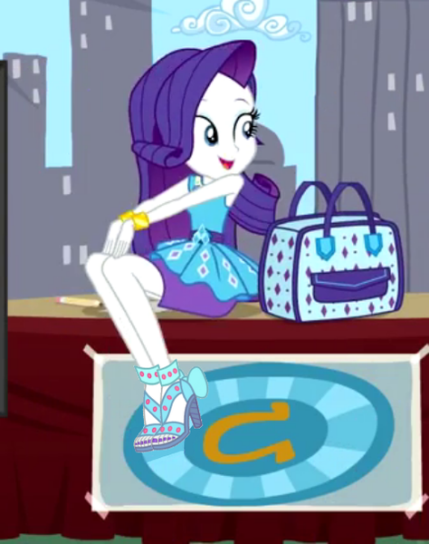 Size: 480x608 | Tagged: safe, derpibooru import, edit, edited screencap, screencap, rarity, best trends forever, equestria girls, equestria girls series, bag, clothes, cropped, cute, cyoa, female, high heels, nail polish, open-toed shoes, pencil skirt, raribetes, sandals, shoes, skirt, smiling, solo, toenail polish, toenails