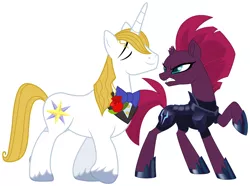 Size: 2090x1559 | Tagged: annoyed, arrogant, belligerent sexual tension, berryblood, derpibooru import, diplomacy, episode idea, fanfic idea, female, fizzlepop berrytwist, glare, insult, insulted, male, my little pony: the movie, prince blueblood, safe, sexual tension, shipping, shipping fuel, smug, spoiler:comicff26, straight, tempest shadow, tempest shadow is not amused, this will end in pain, this will not end well, unamused