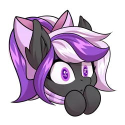 Size: 2000x2000 | Tagged: safe, artist:ask-colorsound, derpibooru import, oc, oc:nightwalker, unofficial characters only, pony, bow, clothes, emotes, fangs, hair bow, scarf, simple background, slit eyes, slit pupils, transparent background