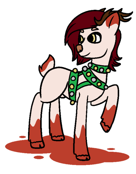 Size: 558x712 | Tagged: antlers, artist:dragonflyfire8, artist:ponebox, collaboration, deer, deer pony, derpibooru import, harness, oc, original species, raised hoof, reindeer antlers, safe, simple background, solo, tack, transparent background, unofficial characters only