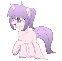 Size: 3712x3608 | Tagged: safe, artist:magicdarkart, derpibooru import, oc, pony, unicorn, adopted, ear piercing, female, high res, jewelry, mare, necklace, one hoof raised, pearl necklace, piercing, simple background, solo, transparent background, unshorn fetlocks